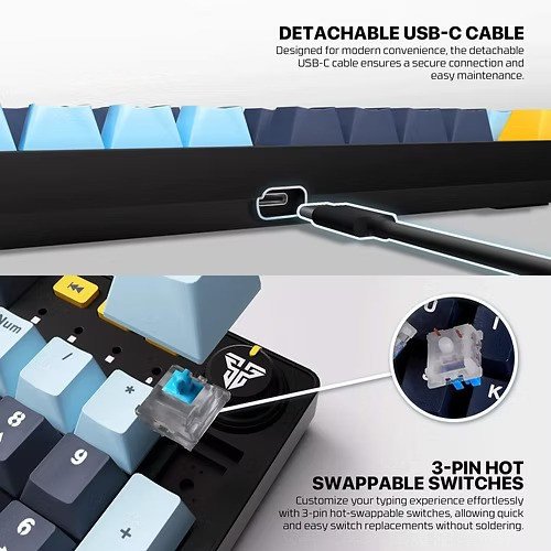 FANTECH ATOM107S MK893s MECHANICAL Gaming Keyboard – MIZU SERIES - Image 4