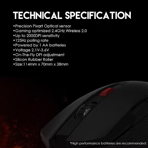 FANTECH WG10 RAIGOR ll Wireless Gaming Mouse - Image 6