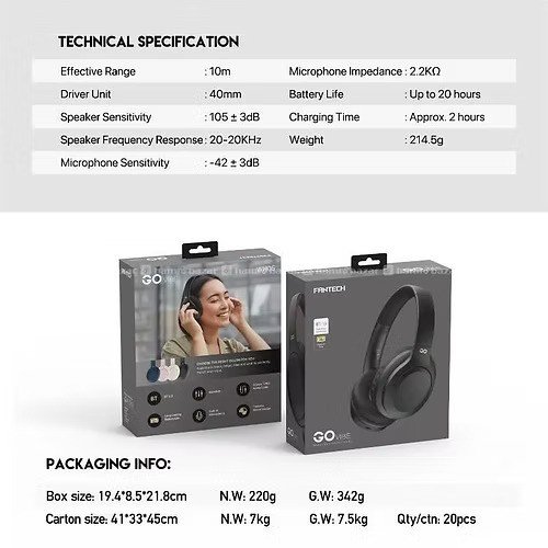 FANTECH GO VIBE WH05 Wireless Headset - Image 5