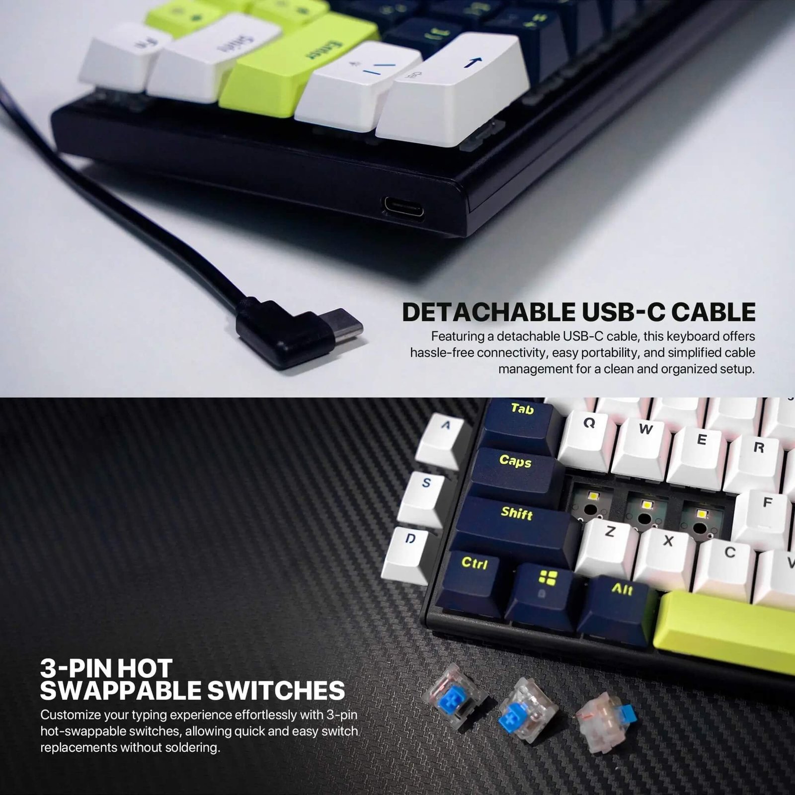 FANTECH ATOM63 MK874V2 Mechanical Keyboard Mori Edition - Image 4