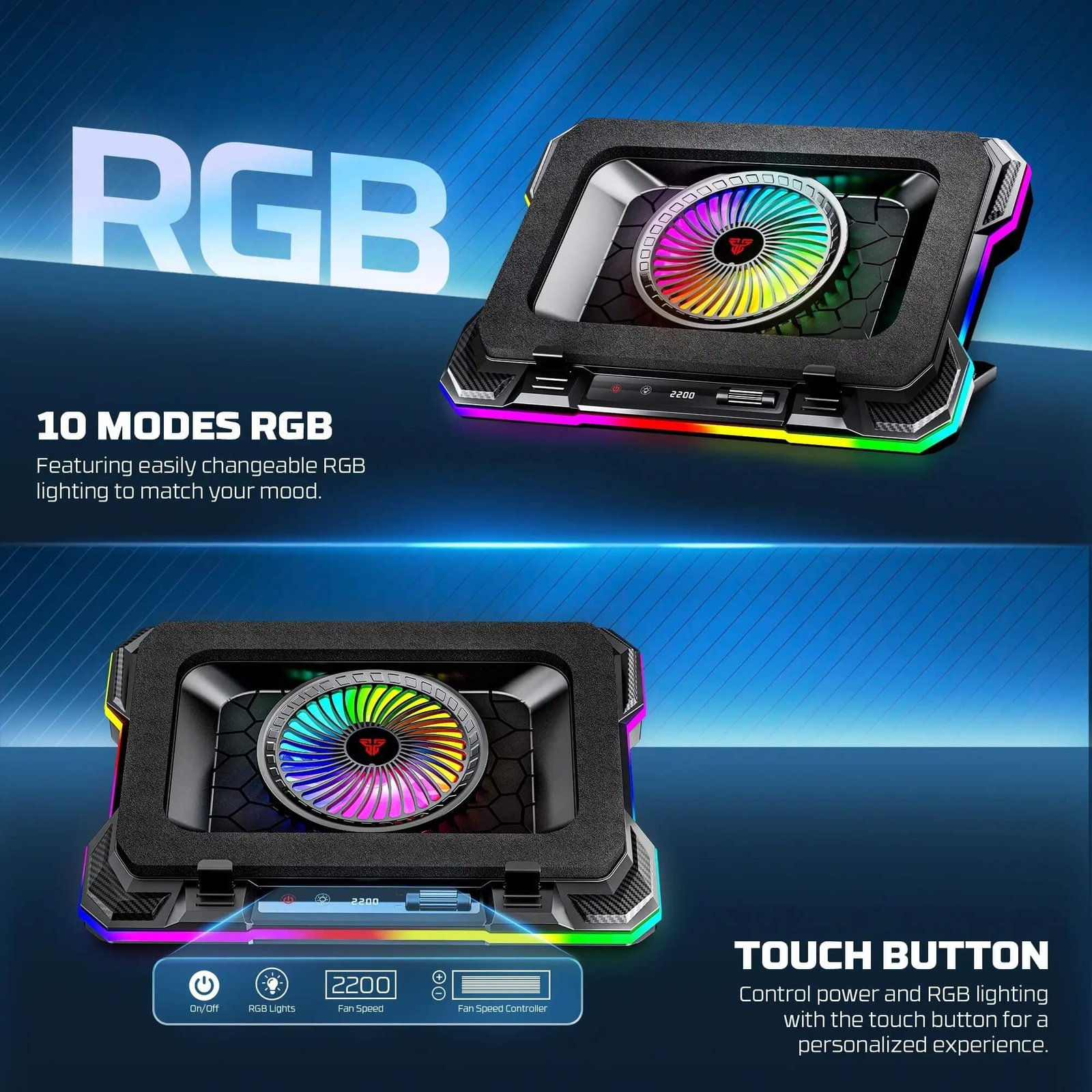 FANTECH NC22 NOTEBOOK COOLER LAPTOP COOLING PAD - Image 4