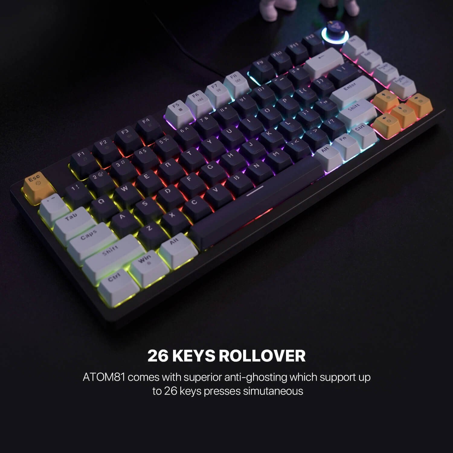 FANTECH ATOM81 MK875V2 Mechanical Gaming Keyboard – MIZU SERIES - Image 3