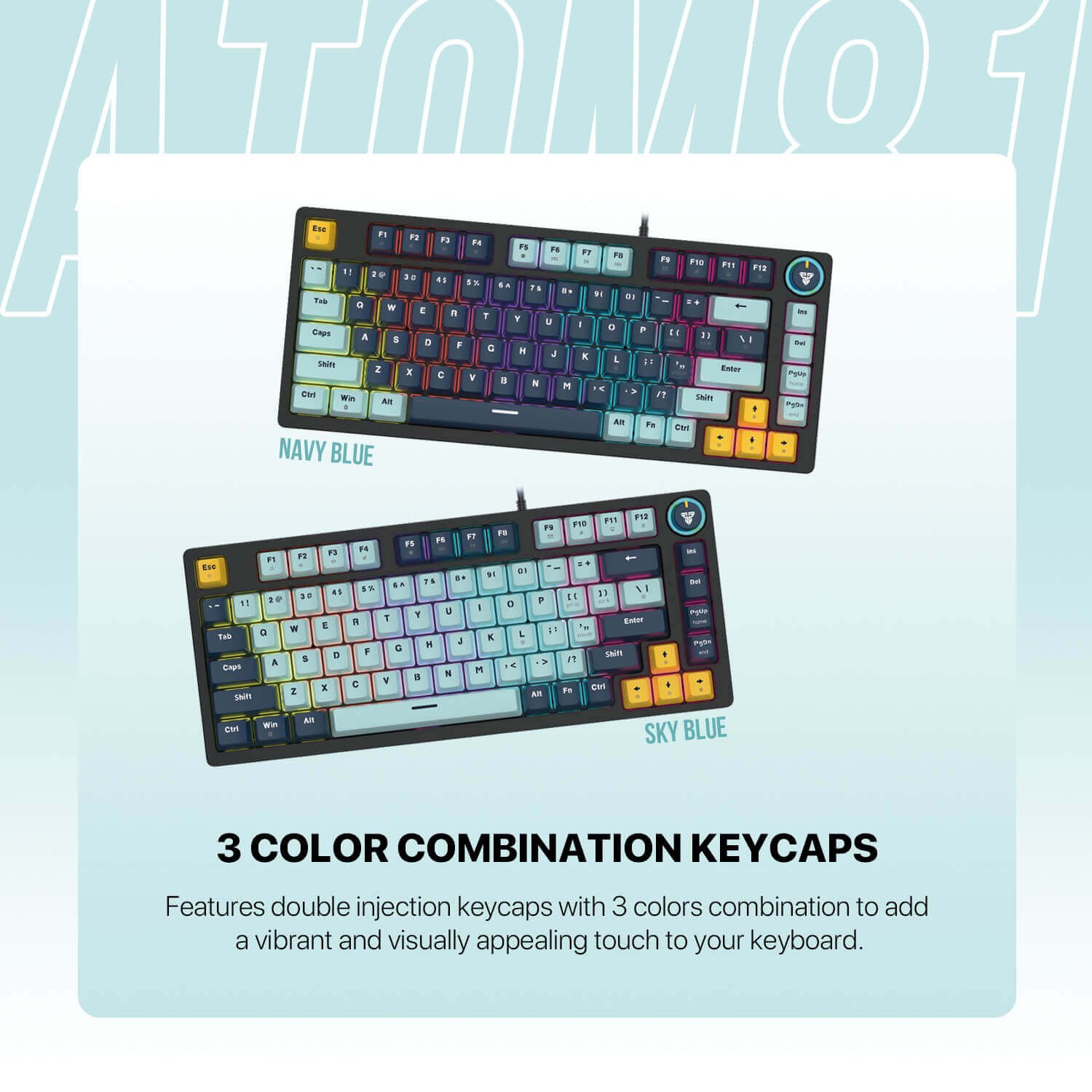 FANTECH ATOM81 MK875V2 Mechanical Gaming Keyboard – MIZU SERIES - Image 5