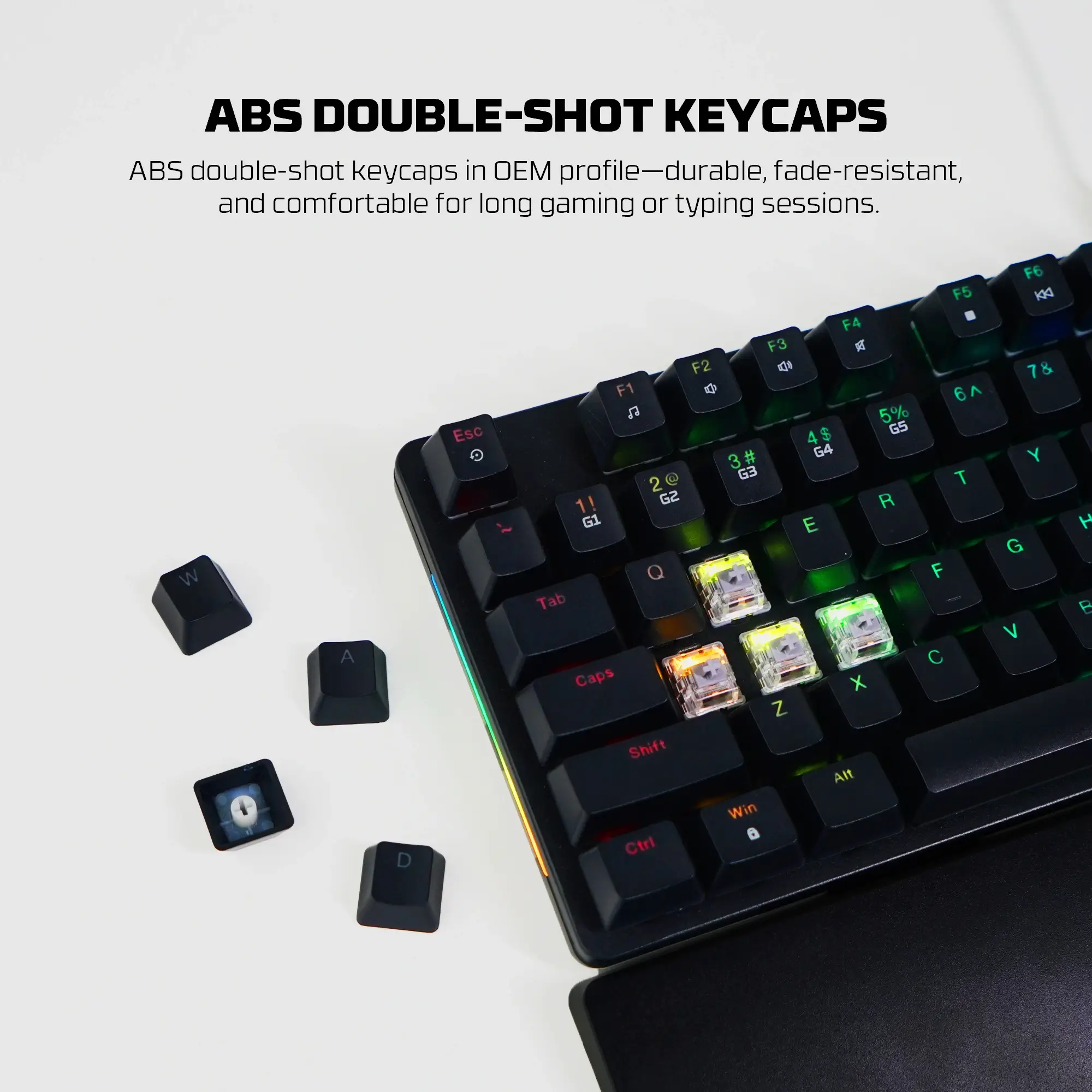 Fantech MK894 Maxpower II Mechanical Gaming Keyboard Black (Double-Shot ABS) - Image 3
