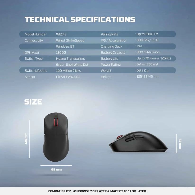 Fantech YARI E WG14E Wireless Gaming Mouse - Image 7
