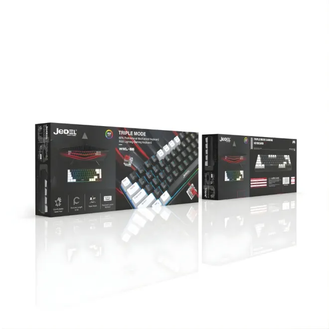 JEDEL WKL-66 TRIPLE MODE RGB MECHANICAL KEYBOARD - Image 4