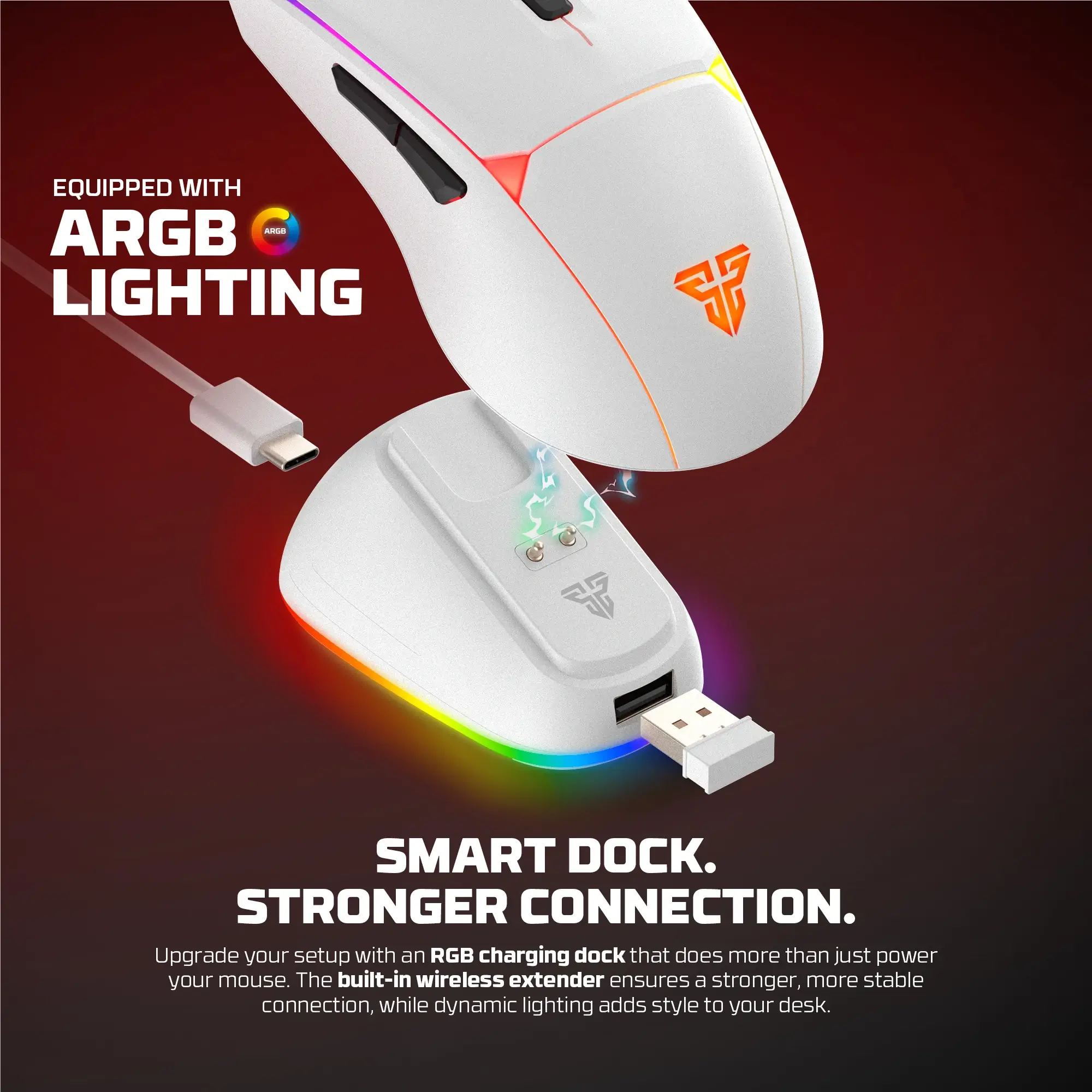 Fantech WG7V2RD CRYPTO II Wireless Gaming Mouse Black - Image 4