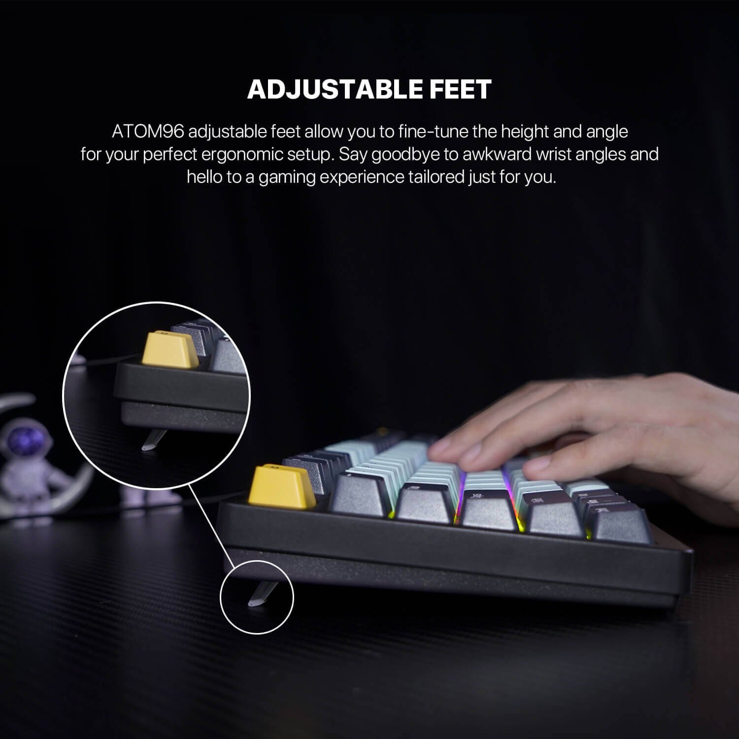 FANTECH ATOM96 MK890V2 MECHANICAL GAMING KEYBOARD – MIZU SERIES - Image 3