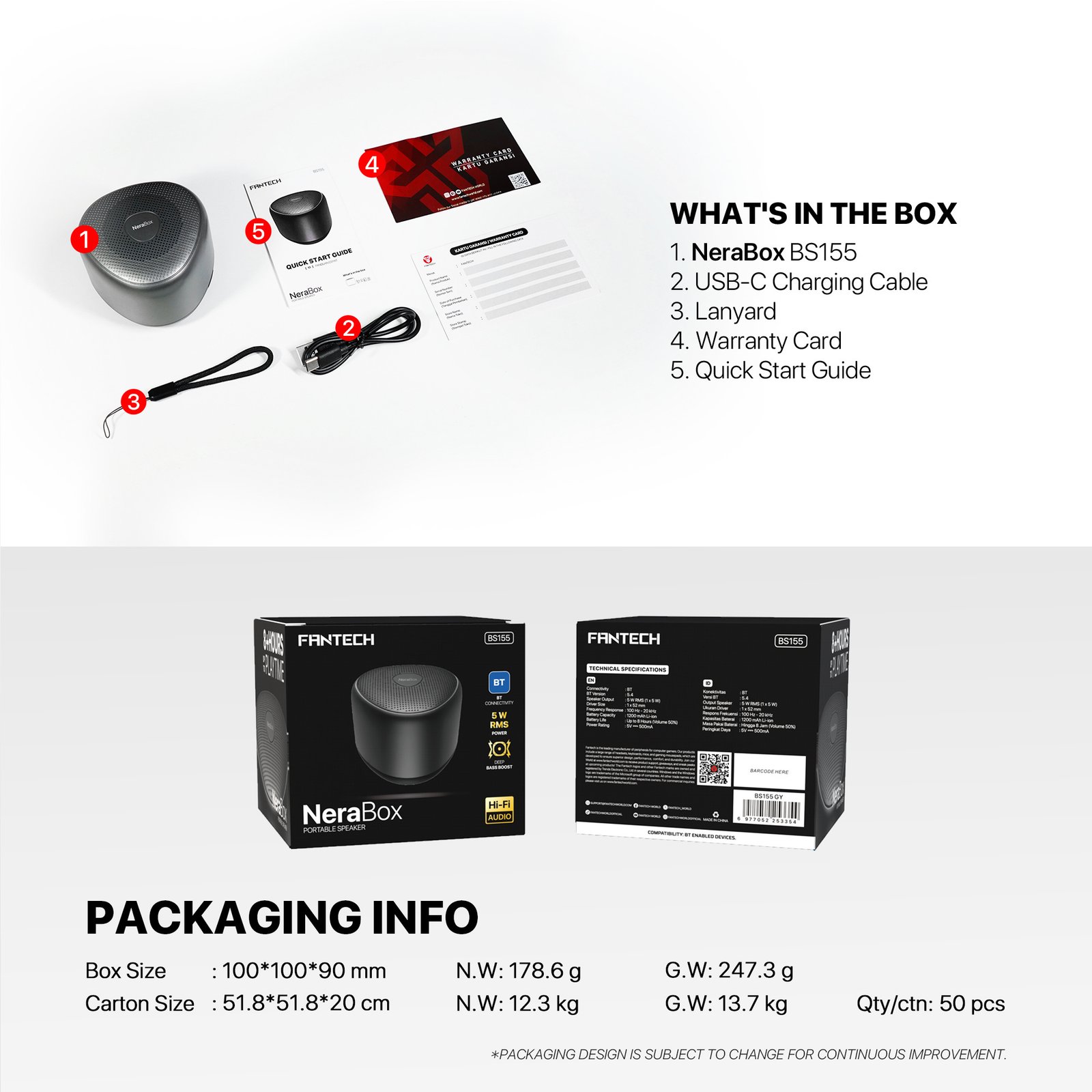 FANTECH NeraBox BS155 Bluetooth Speacker - Image 8