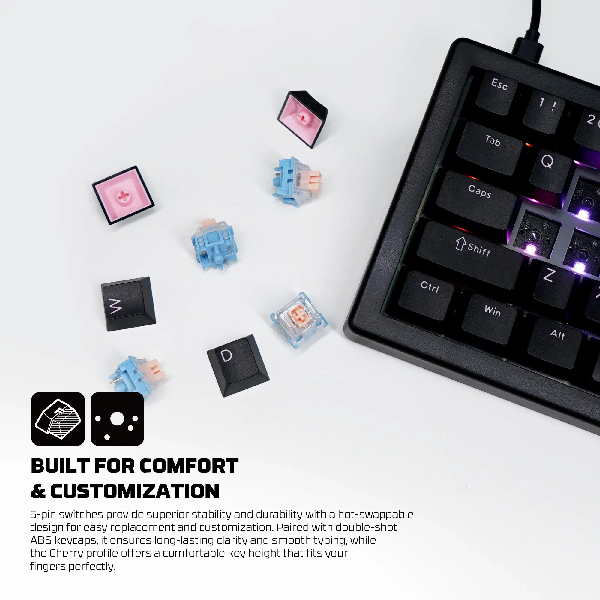 Fantech Atom X66 Mk614 Mechanical Gaming Keyboard - Image 3
