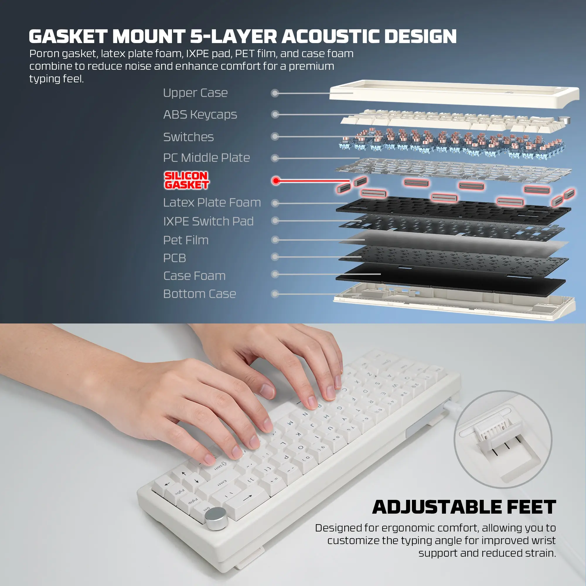 Fantech Atom X66 Mk614 Mechanical Gaming Keyboard - Image 4