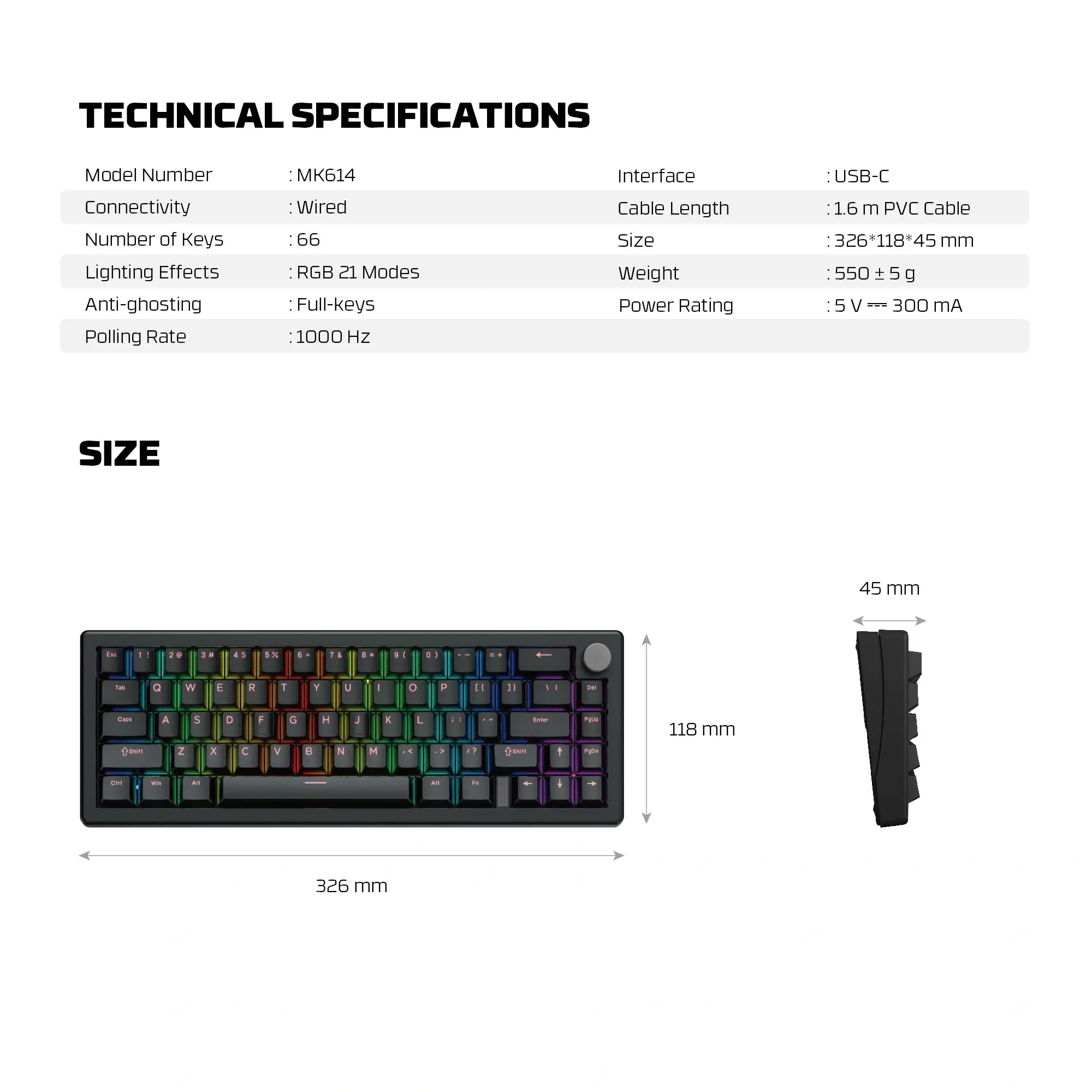Fantech Atom X66 Mk614 Mechanical Gaming Keyboard - Image 5