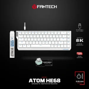 FANTECH ATOM HE68 MK811 Wired Magnetic Gaming Keyboard White