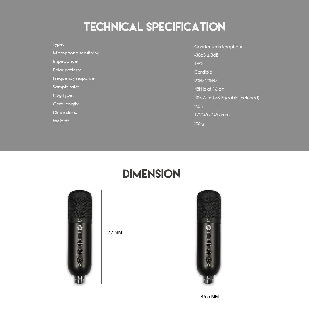 Fantech LEVIOSA MCX01 Professional Condenser Microphone - Image 5